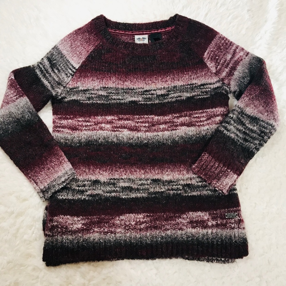 Harley Davidson maroon/Gray sweater size x-small